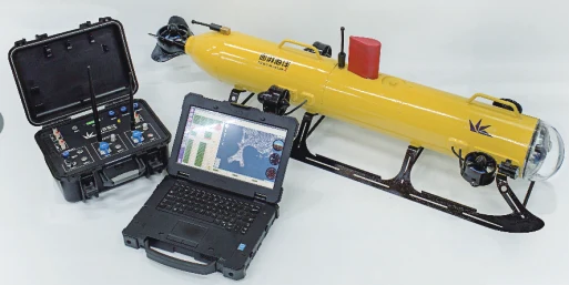 Pengpai Ocean PX-180ARV system pictured with a portable control case and laptop in the manufacturer catalogue.