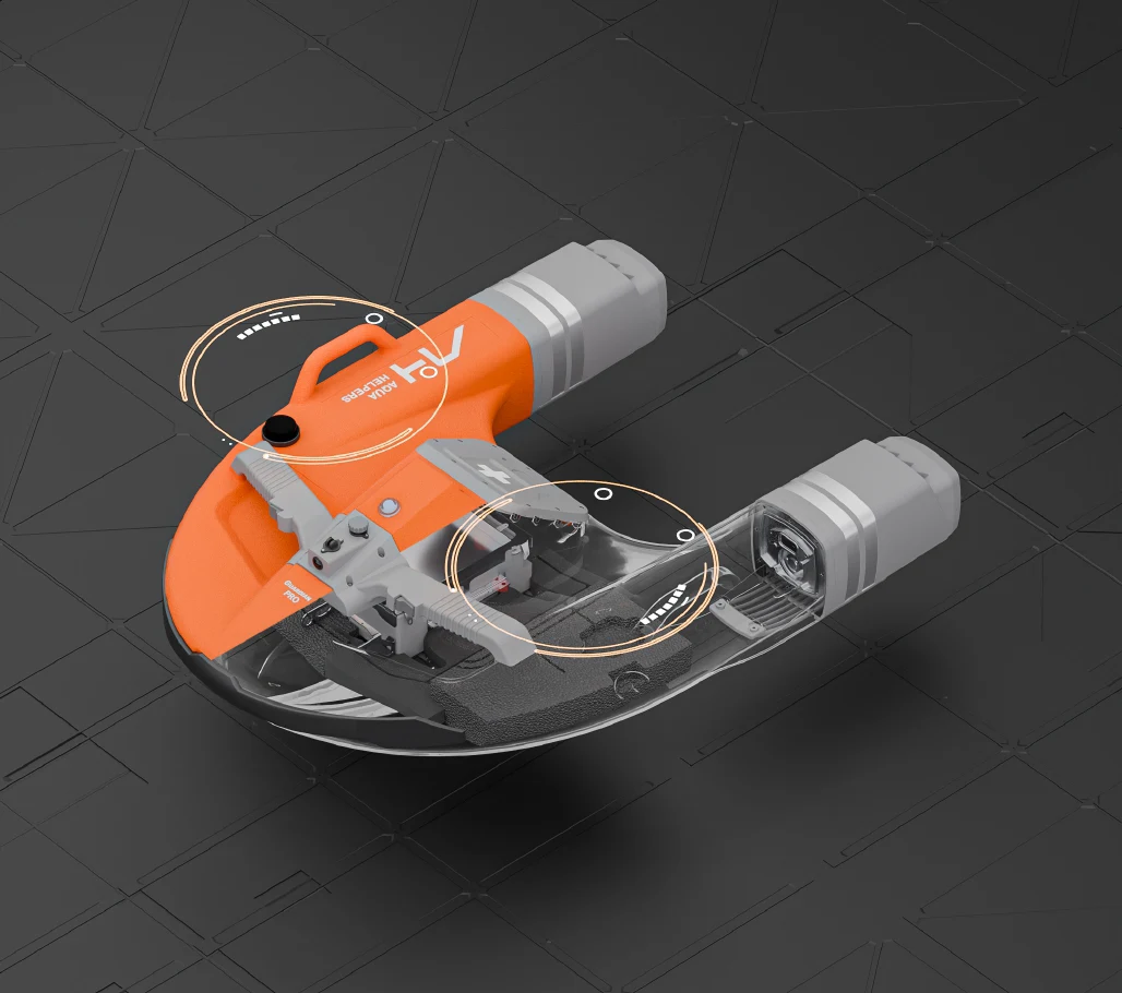 Aqua Helpers GUARDIAN PRO structural cutaway in a manufacturer illustration.
