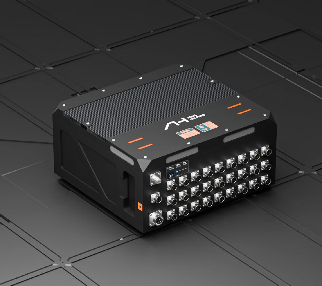 Manufacturer render of the marine hub with multiple connectors in the Aqua Helpers Seeker brochure.