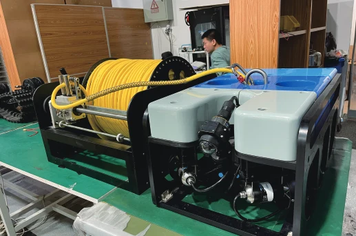 Pengpai Ocean ROV and cable-reel equipment in a manufacturer series photograph; exact model unconfirmed, not a verified PX-100ROV picture.
