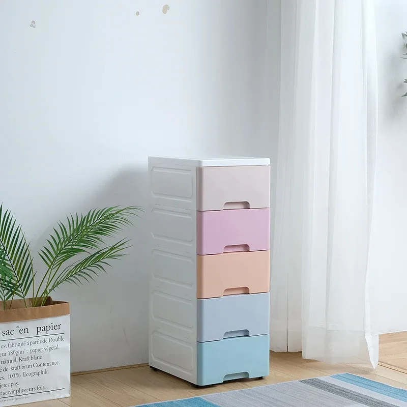Original model 315 five-drawer cabinet illustration with pastel drawers in a room; not an installed customer case.