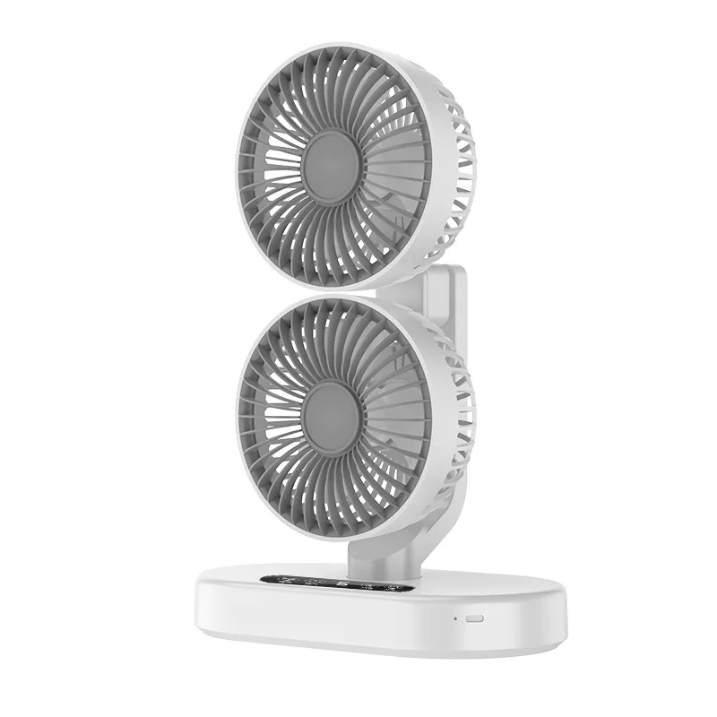Original W10A dual-head desk fan with its two fan heads in a vertical arrangement