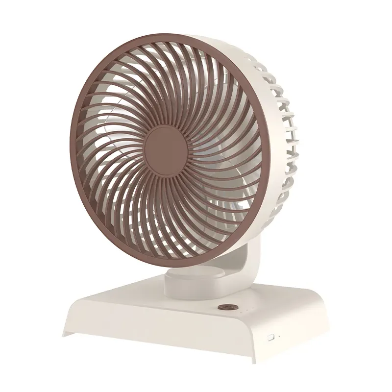 Original N12A desktop fan with bronze-coloured spiral grille and a white flat base