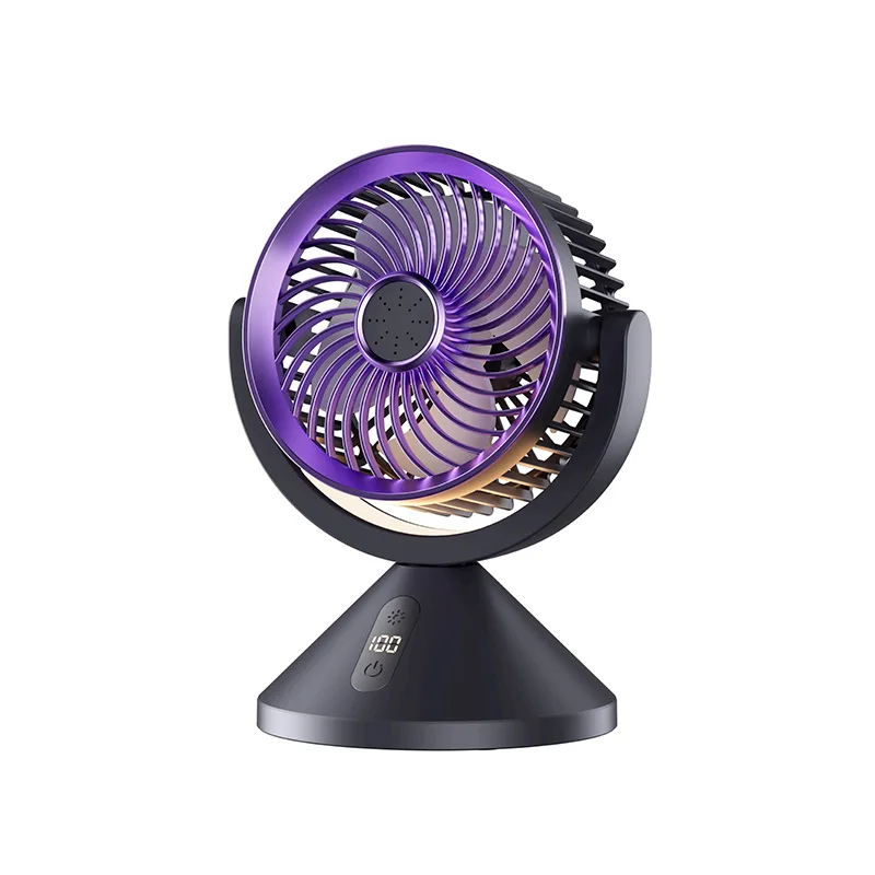 Vue d’origine de trois quarts avant du Y7 de couleur foncée avec grille violette