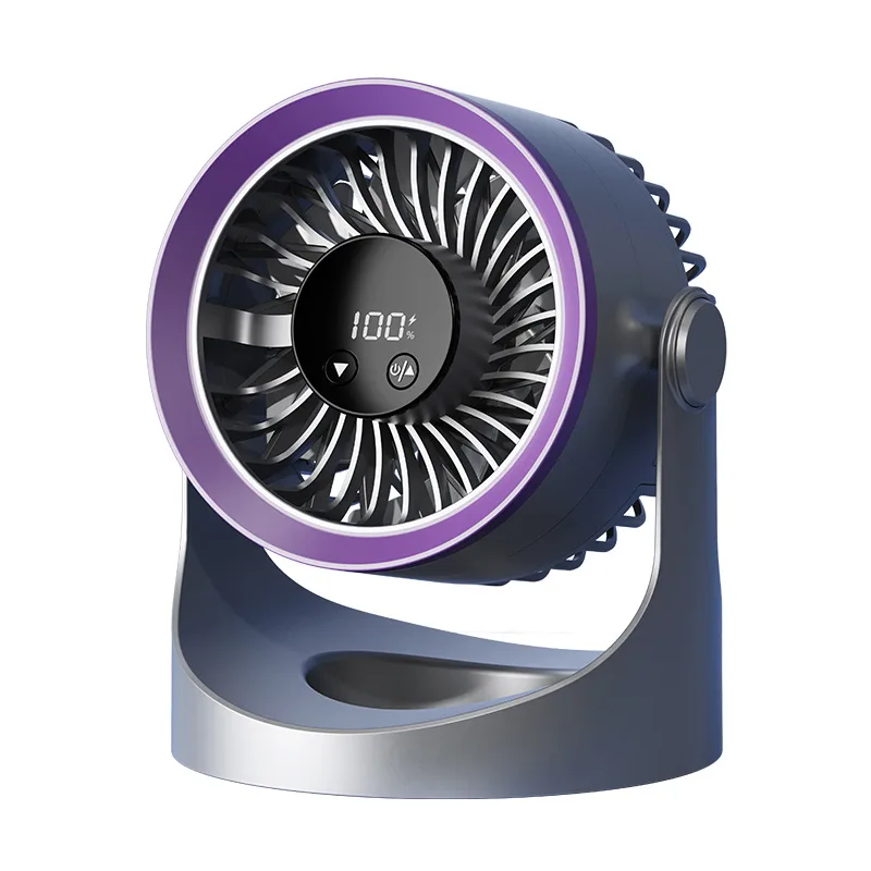 MR66-B original compact fan with a dark frame and purple circular grille