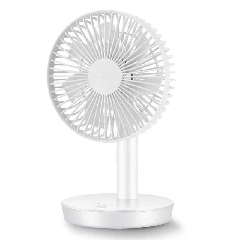 V1 original white desktop fan with a short upright support and round base