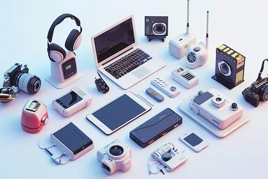 Dispositivos eletrônicos e acessórios na ilustração original